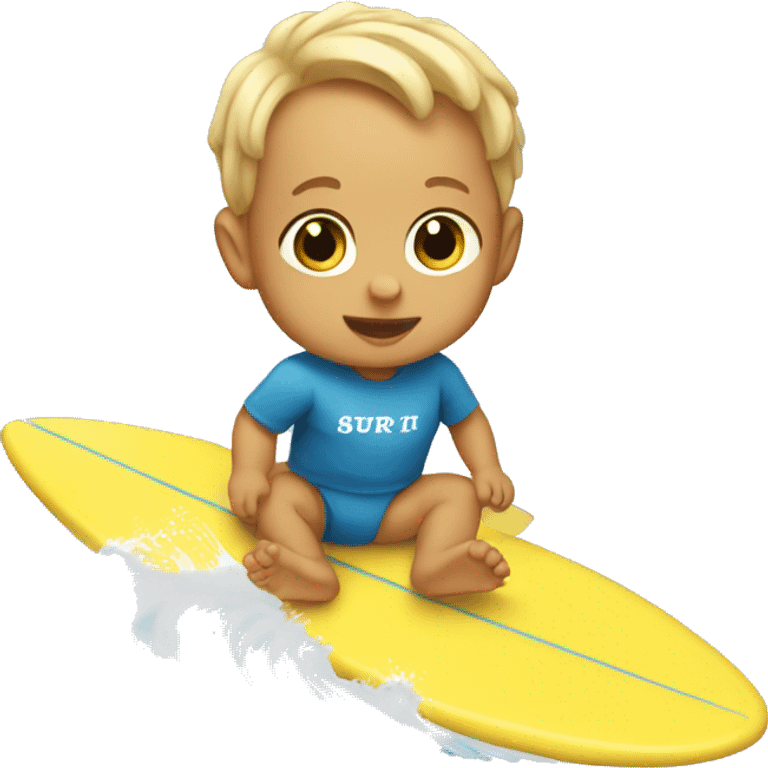 Surfing baby emoji