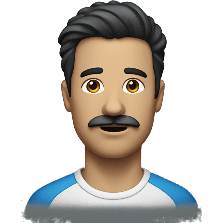 The individual is recognized by his dark hair combed to one side, a medium-sized mustache trimmed to fit within the width of his nose, and his often stern or intense expression. His eyes were known to be a shade of blue. emoji