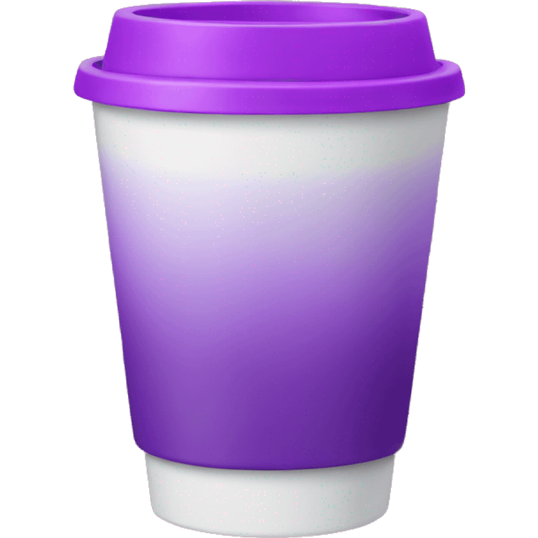 A red cup with purple water emoji