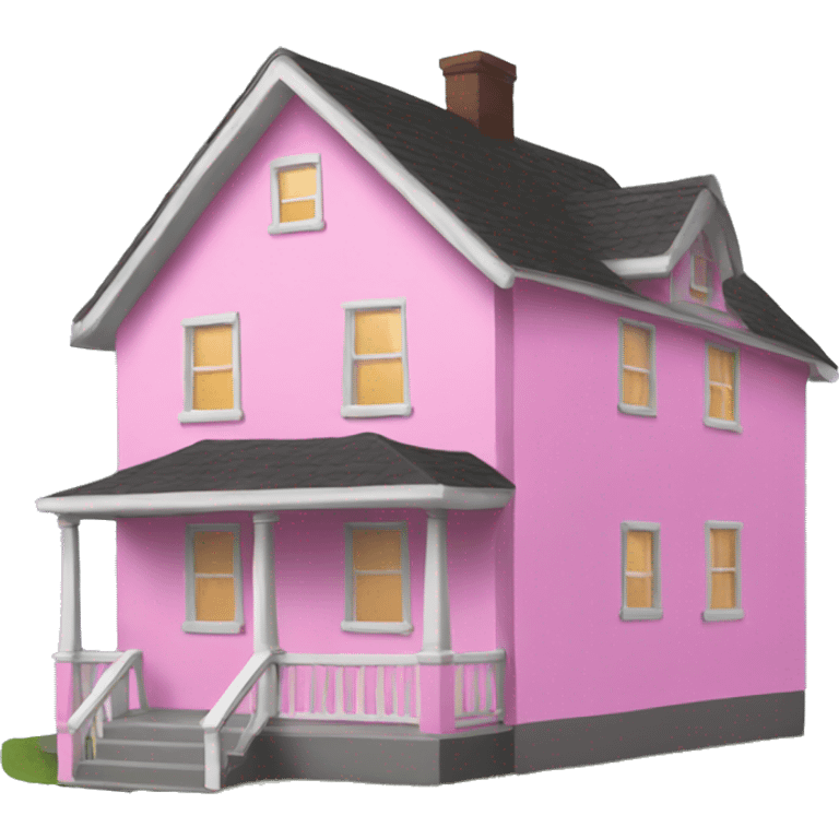 Pink house emoji