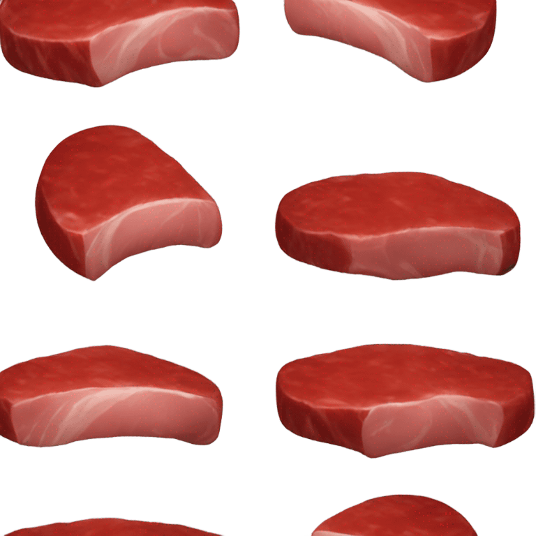 Red steak on a red plate emoji