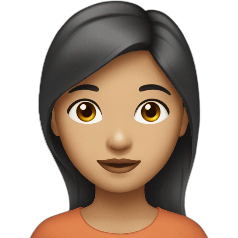 burmese-girl-with-dark-brown-medium-hair emoji