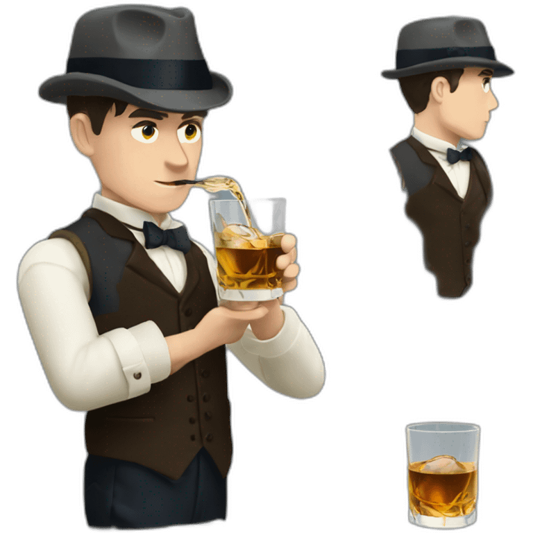 Tommy shelby peaky blinders drinking whisky emoji