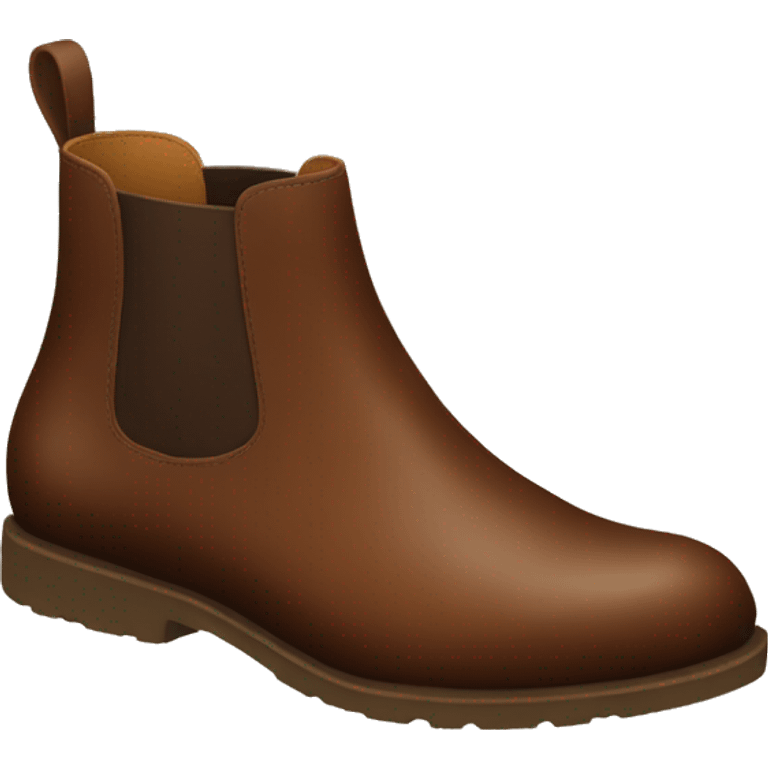 Brown Chelsea boot  emoji