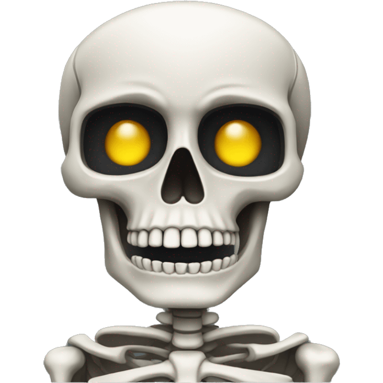 Skeleton starting a generator emoji