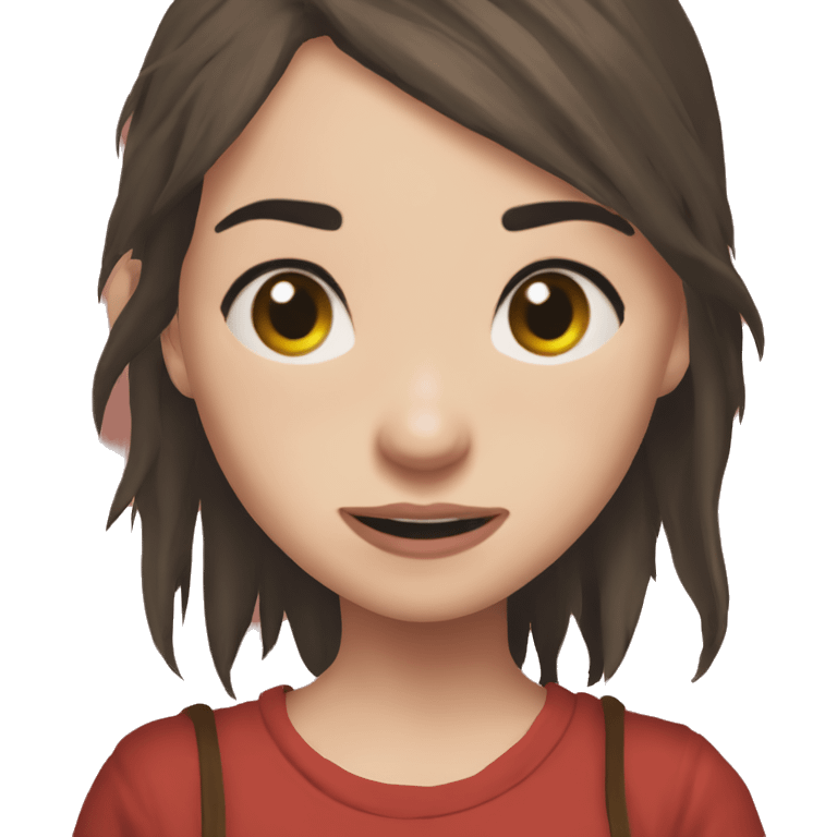 Ellie the last of us red t-shirt Little bit dezoom emoji