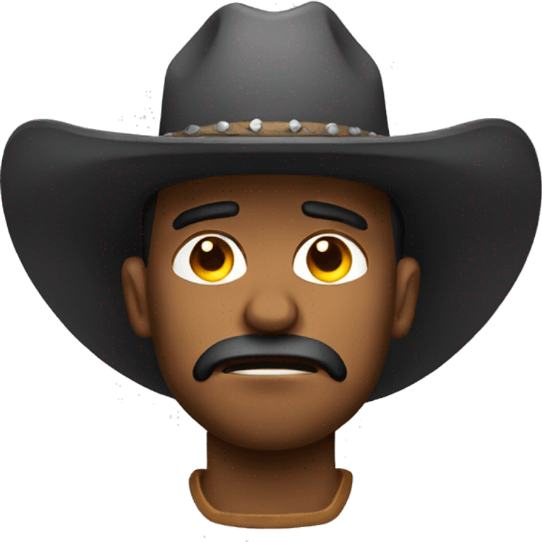 sad cowboy head emoji