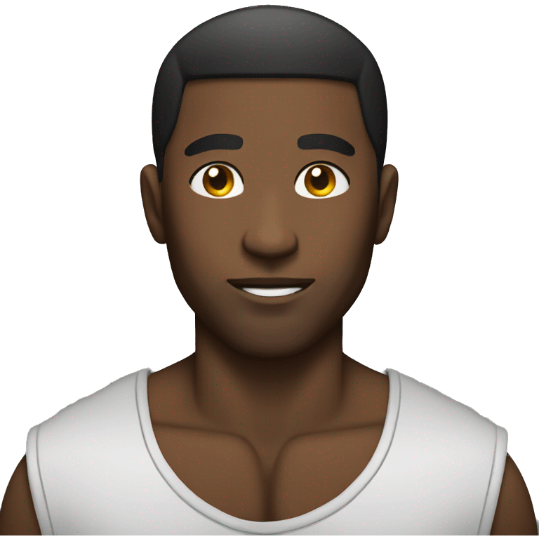 Black man with abs  emoji