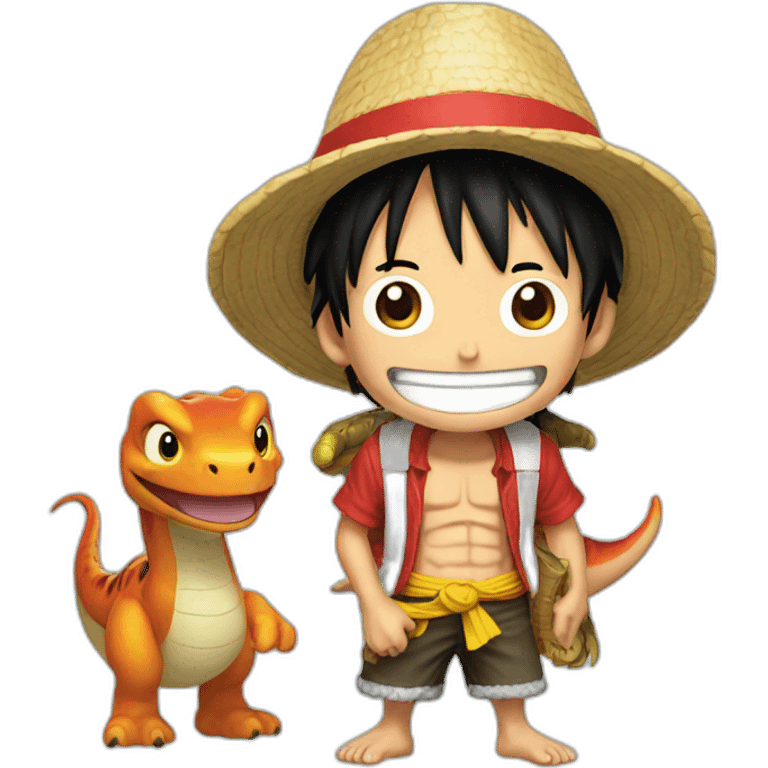 Luffy and dino emoji