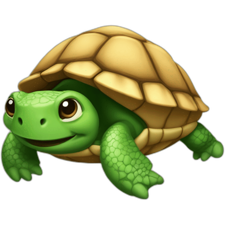 Tortue avec des cheveux emoji