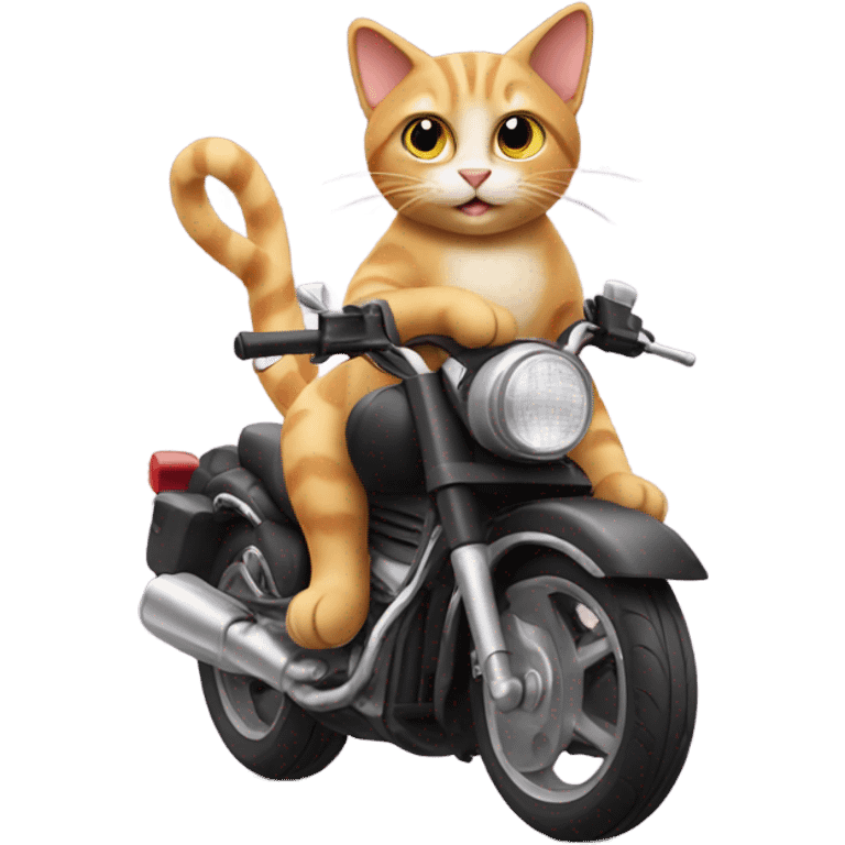 Cat with Motorbike  emoji