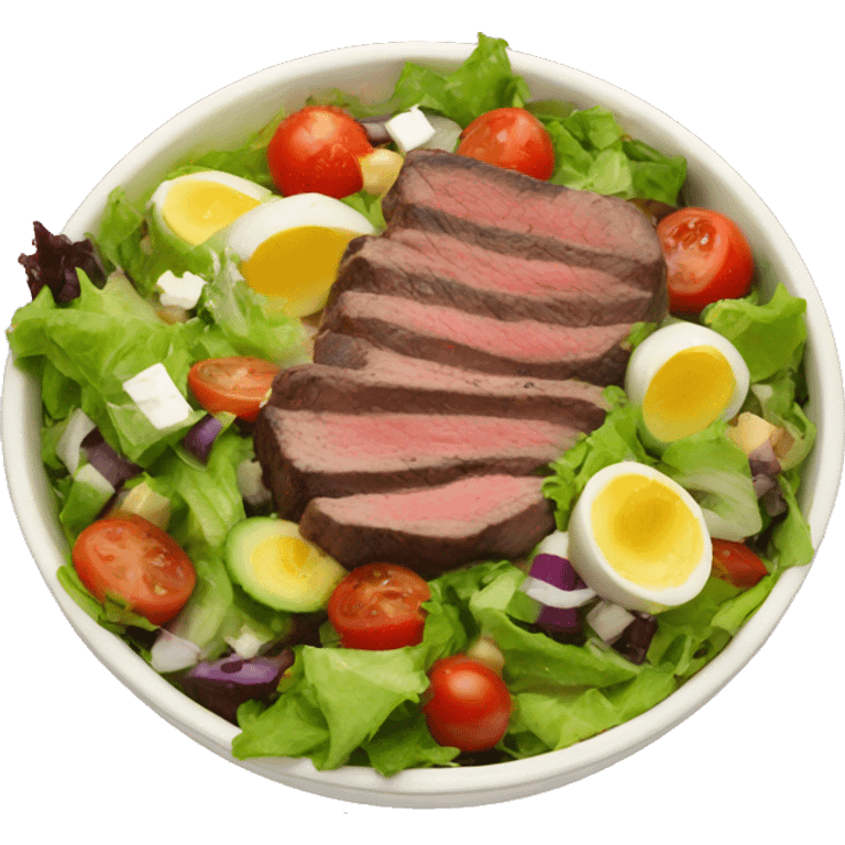 steak salad bowl emoji