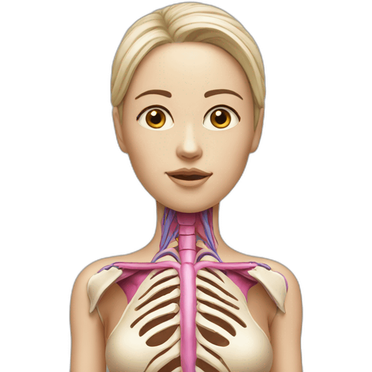 Art of woman's body scheme anatomy emoji