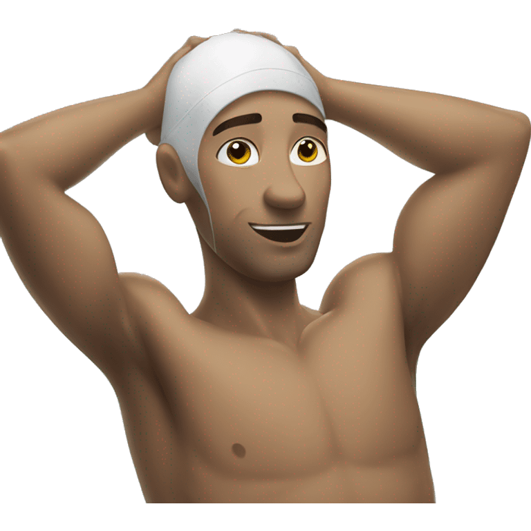 Swimmer drying themselves emoji