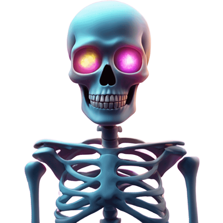 Skeleton with aura emoji