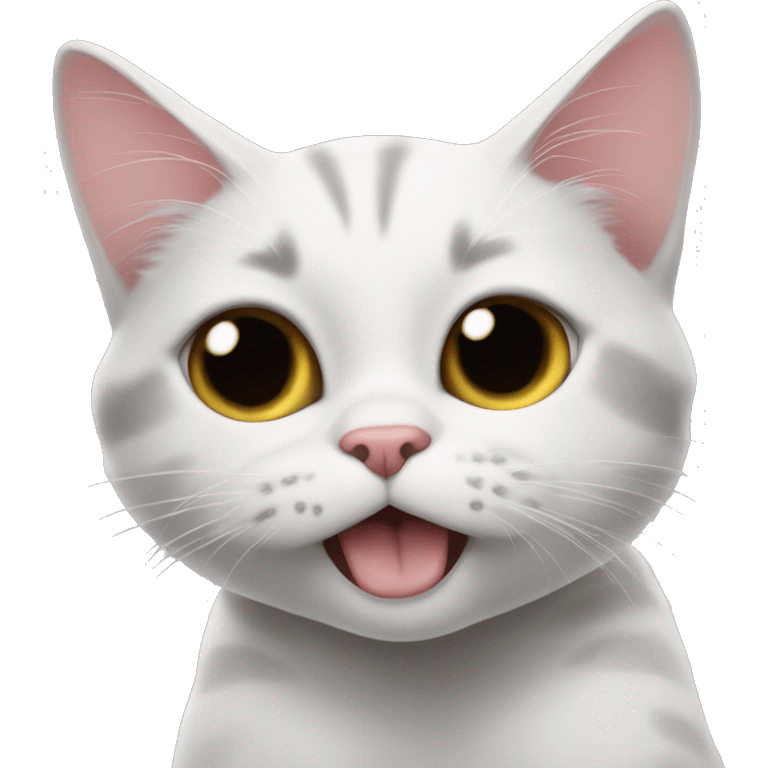 pussy cat licking paw  emoji