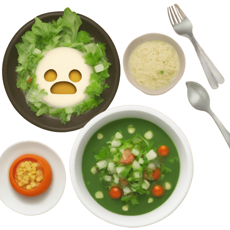 Soup and salad emoji