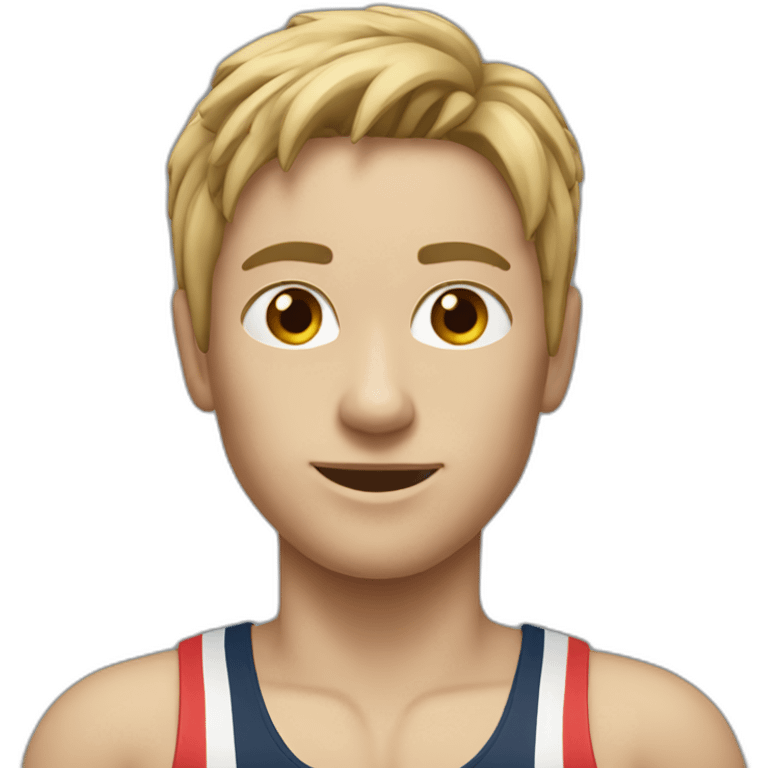 Triatleet donkerblond emoji