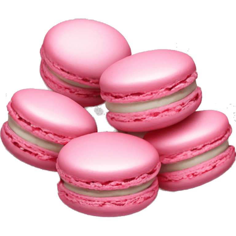 Pink Macarons on plate emoji