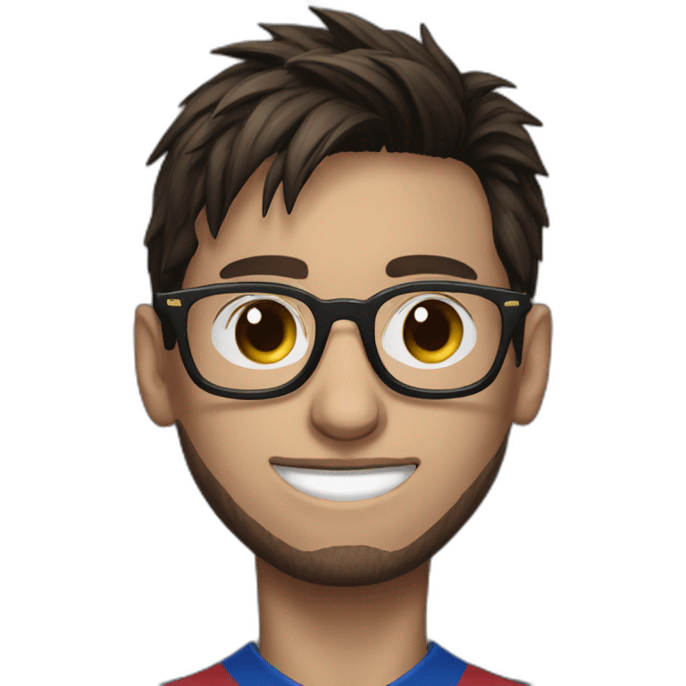 MESSI WITH GLASSES emoji