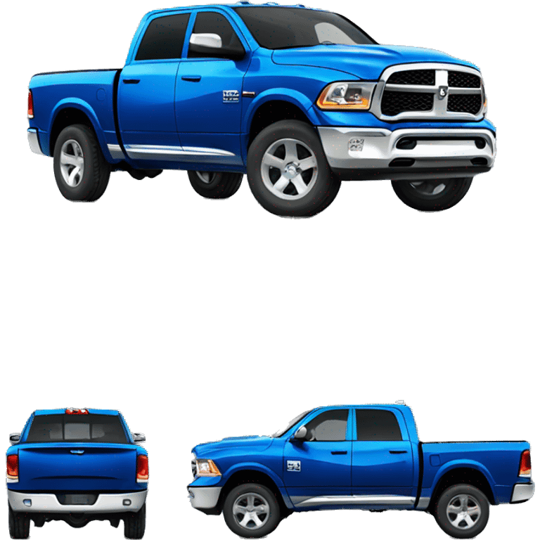 Blue Dodge ram truck  emoji