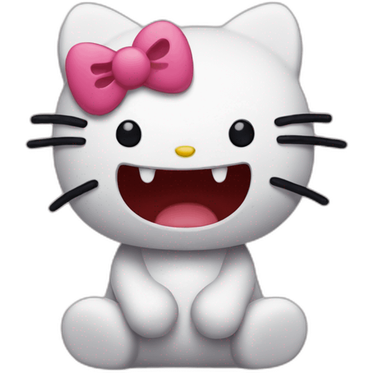 Hello kitty scared emoji