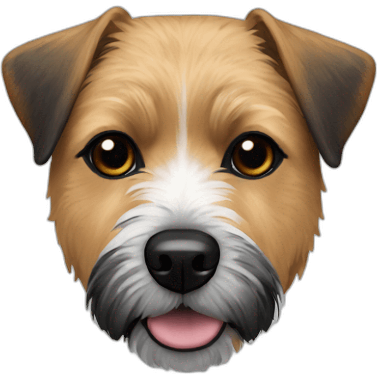 white border terrier with dark ears emoji