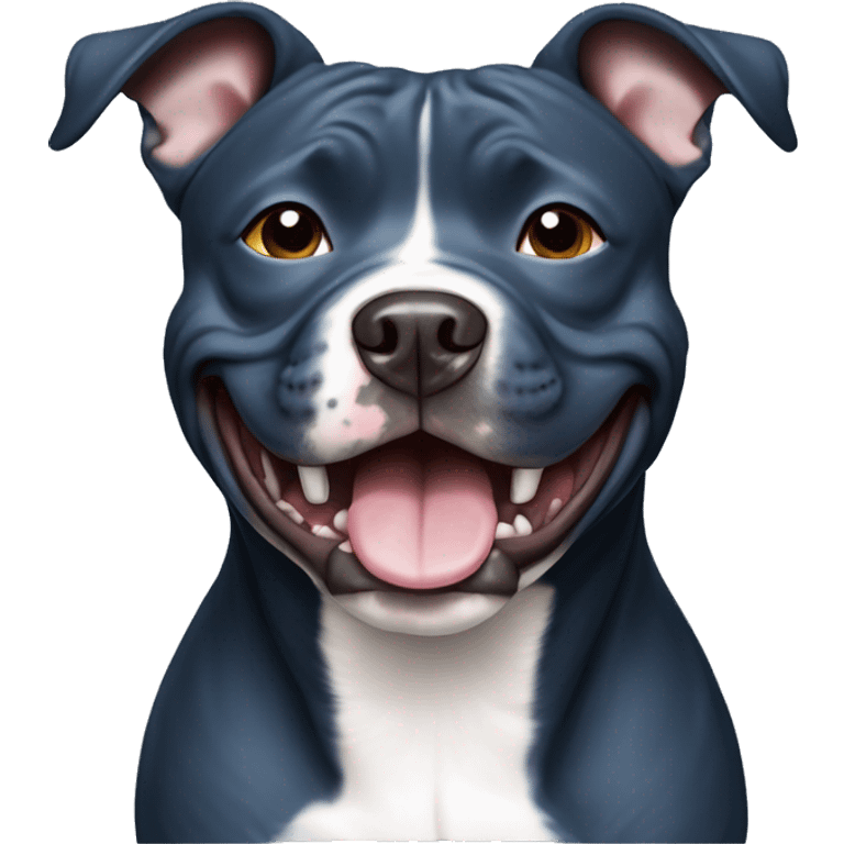 happy Blue staffordshire bull terrier emoji