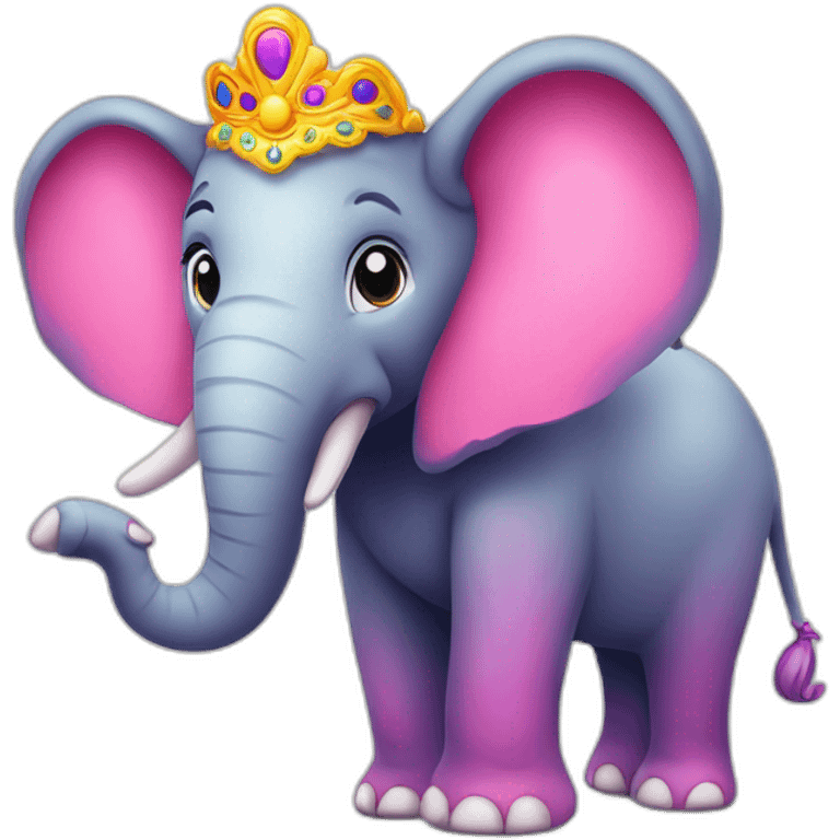 Elefante cor de Rosa no carnaval  emoji