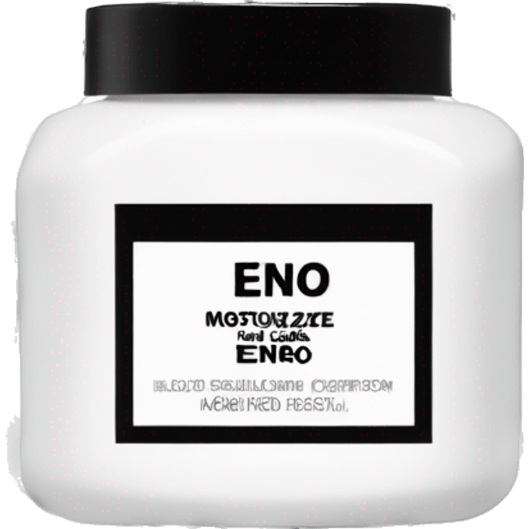 Erno Laszlo skincare brand white square jar of moisturizer with black circle lid on the jar emoji