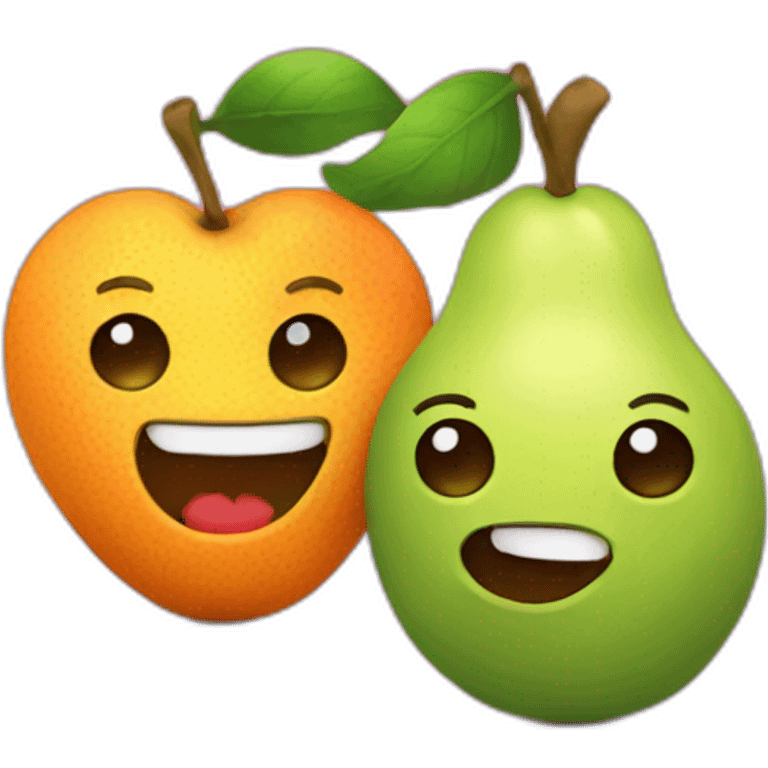 fruit eating another fruit emoji