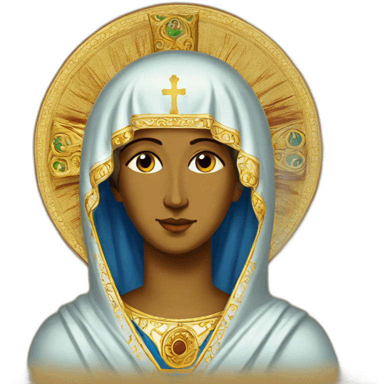 Orthodox Icon byzantin Theotokos emoji