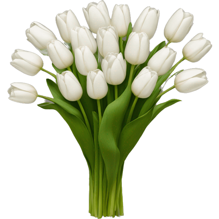 white tulip bouquet  emoji