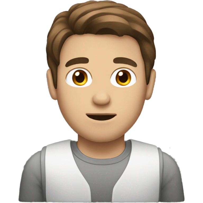 A men with brown hair in a pc emoji