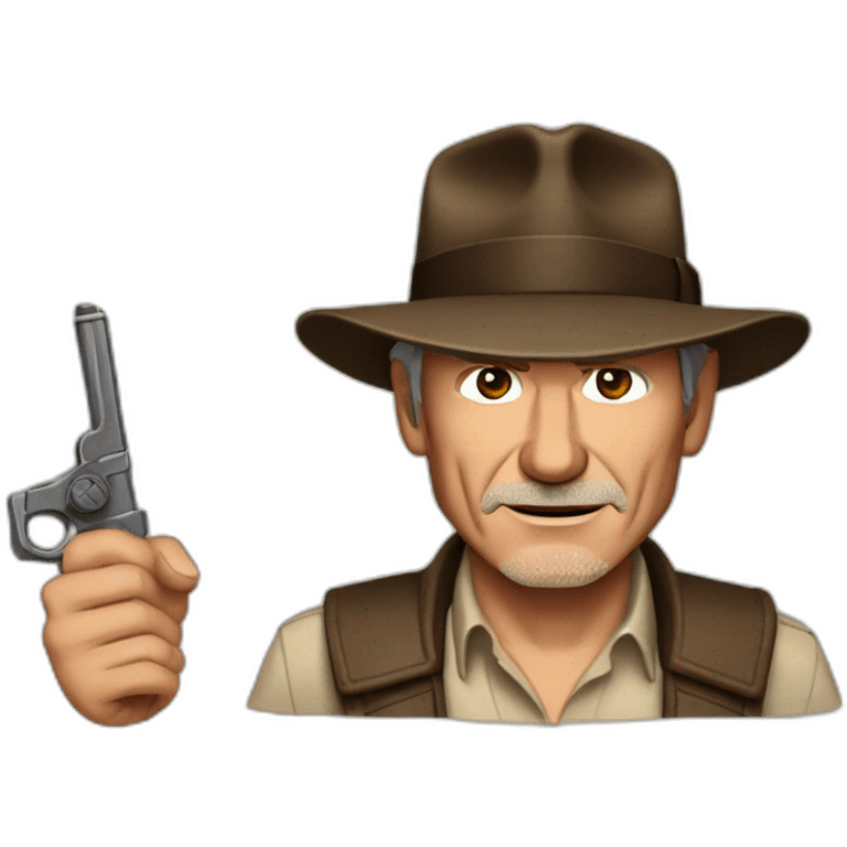 Harrison Ford as Indiana Jones. No patterns emoji