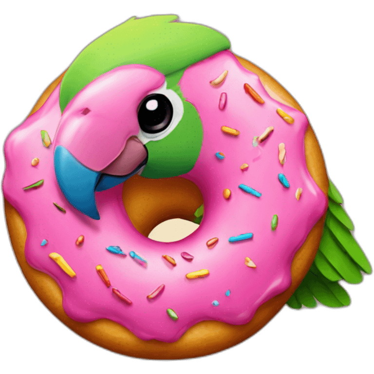 donut parrot emoji