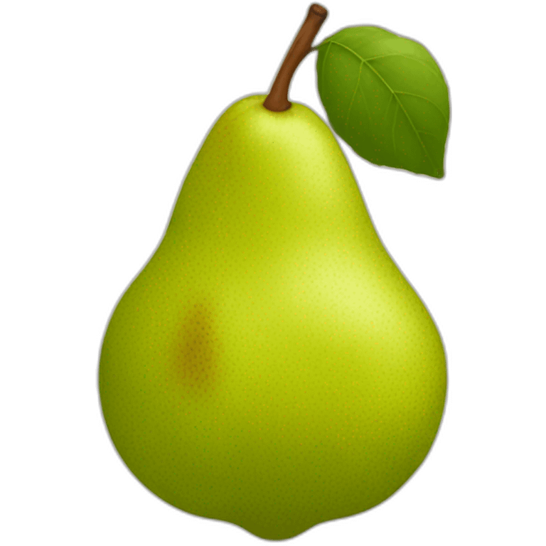 pear with crest emoji