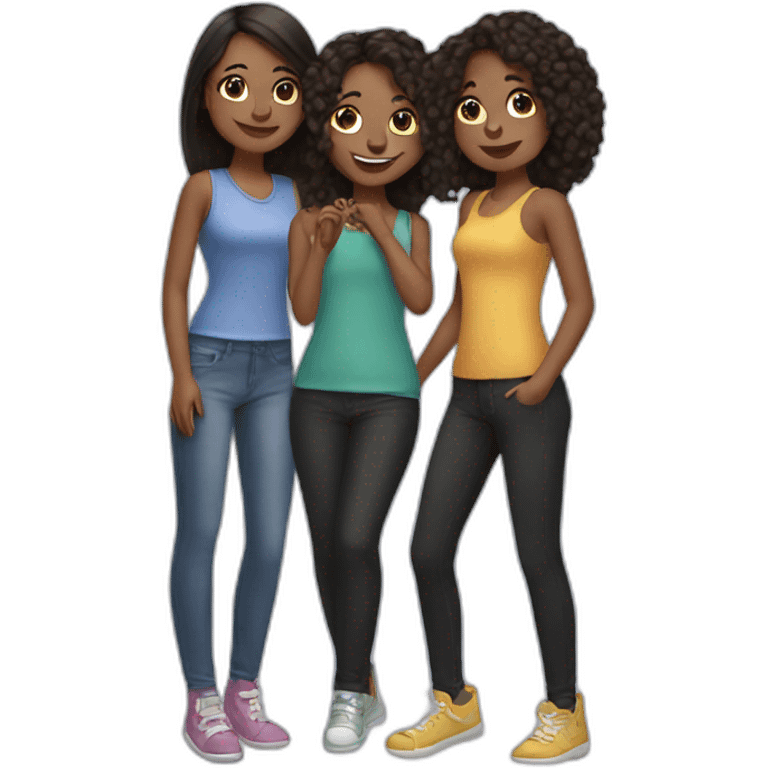 3 girl best friends emoji