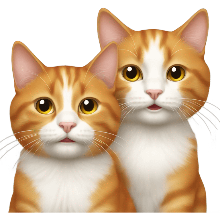 Two ginger cats one light with white fur and one deep ginger and abit smaller emoji