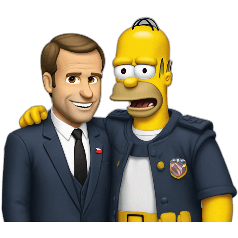 Macron et homer emoji