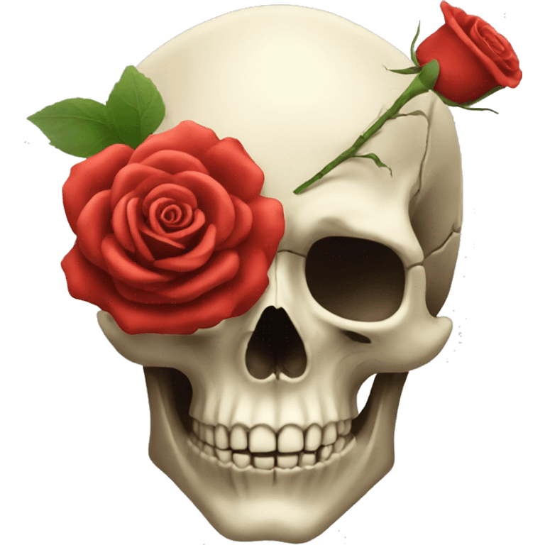 skull with rose emoji