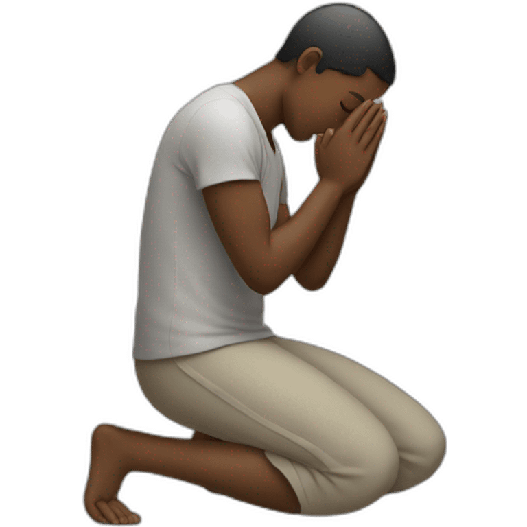 a person praying on one knee emoji