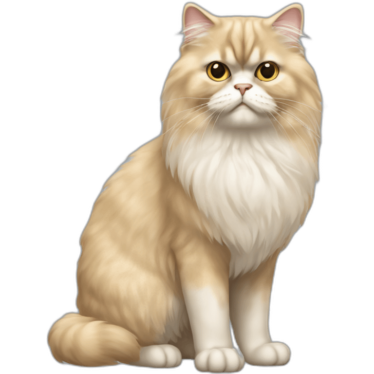 persian cat full-height emoji