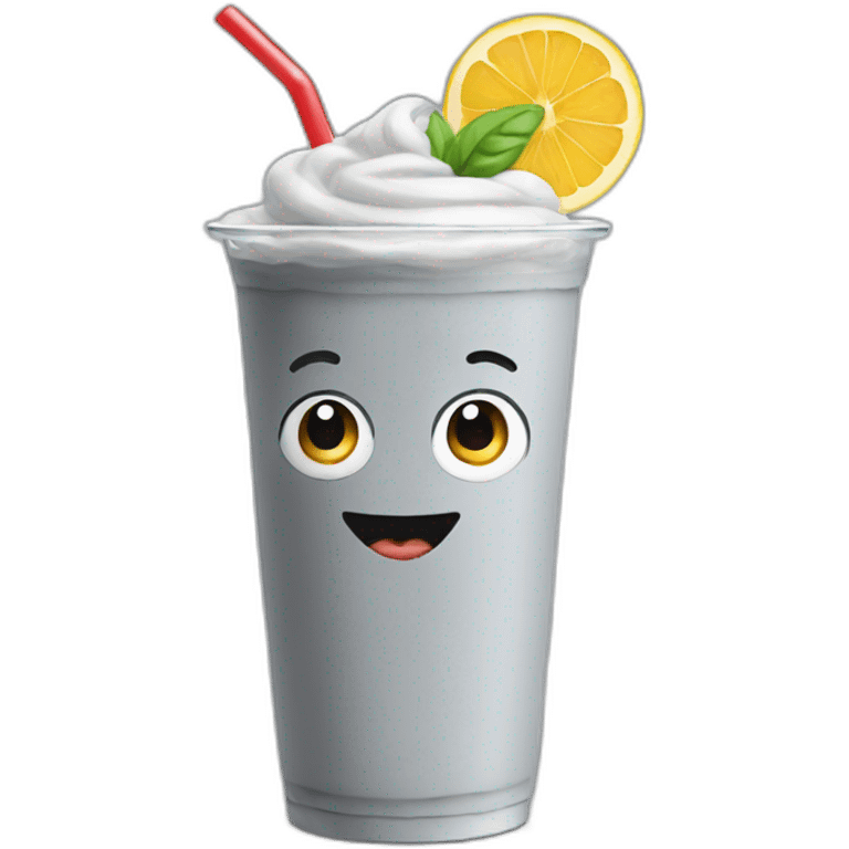 grey smoothie emoji