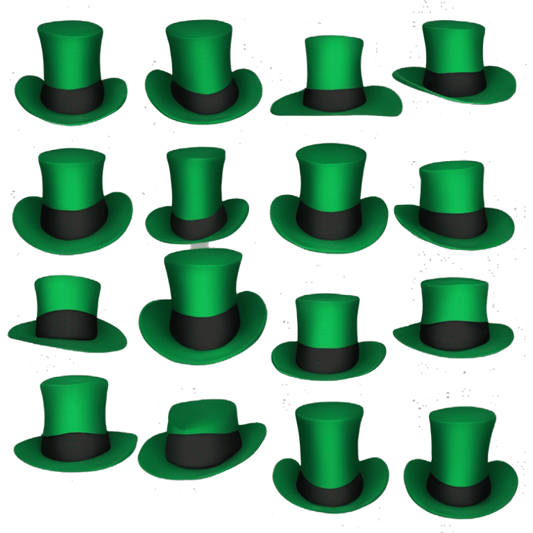 Green Among Us with a dark green tophat emoji