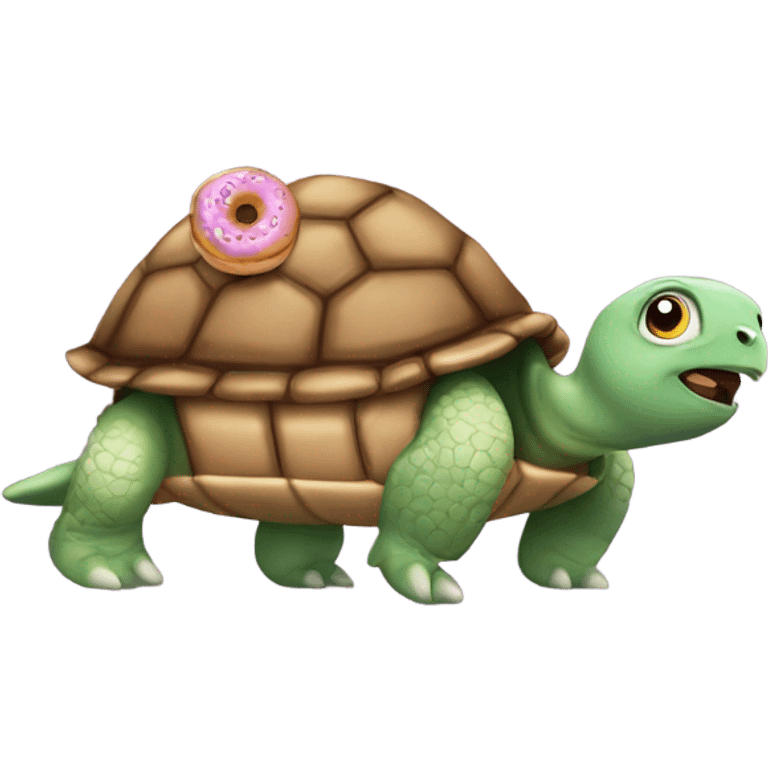 Turtle with a donut shell emoji