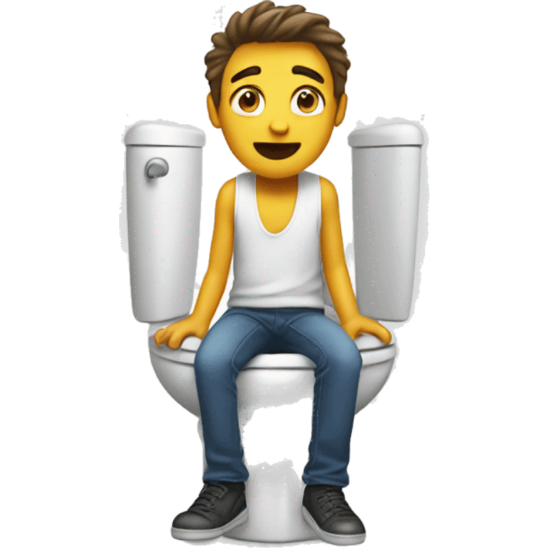 a guy coming out of a toilet emoji