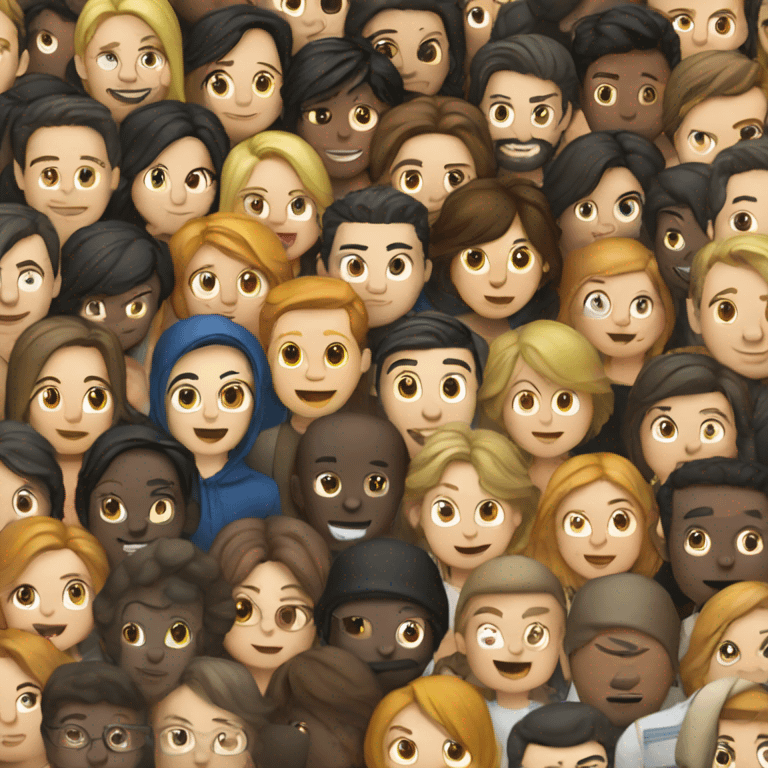 crowd standing out of crowd emoji