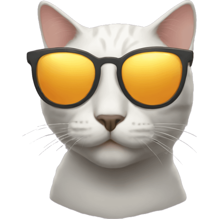 Cat with sunglasses aesthetic emoji