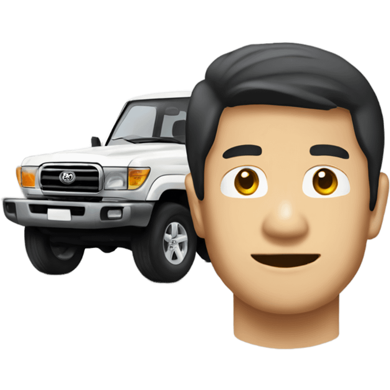 Asian man Toyota Land Cruiser emoji